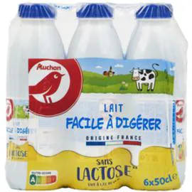 Lait facile à digérer sans lactose UHT (6x50cl)