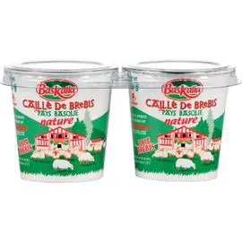 Yaourt de brebis caillé nature (2x125g)