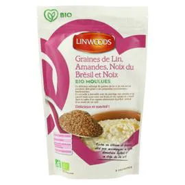 LINWOODS Graines De Lin, Amandes, Noix Du Brésil & Noix Moulues Bio 200g