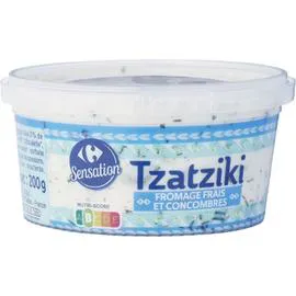 CARREFOUR SENSATION Tzatziki fromage et concombres 200g