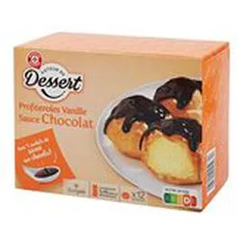 MARQUE REPÈRE, AUTOUR DU DESSERT Profiteroles Trofic Crème glacée vanille 280g