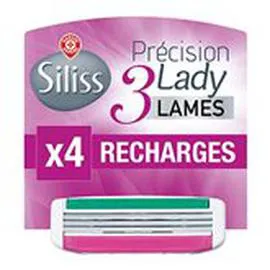 MARQUE REPÈRE, SILISS Lame de rasoir 3 lames x4
