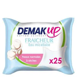 DEMAK'UP Lingettes Peaux sèches sensibles x25 