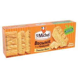 ST MICHEL Gâteau brownie au chocolat blanc à partager 240g