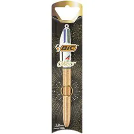 Stylos-Bille 4 couleurs Party Champagne doré (l'unité)