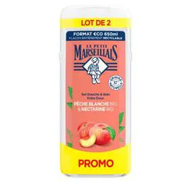 Gel Douche Peche nectarine bio (2x650ml)