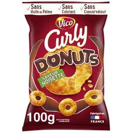 VICO, CURLY Donuts noisette 100g