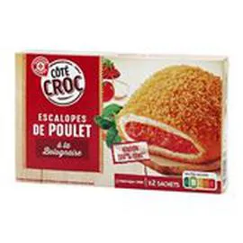 MARQUE REPÈRE, CÔTÉ CROC Escalope Bolognaise Poulet - x2 2x100g