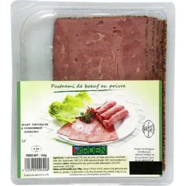 Pastrami de boeuf poivre casher (142g)