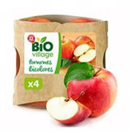 MARQUE REPÈRE, BIO VILLAGE Pommes bicolores Barquette x4 x4