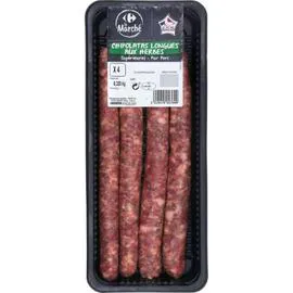 CARREFOUR LE MARCHÉ Chipolatas longues aux herbes 4x80g