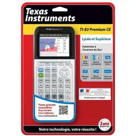 Calculette TI-83 premium - Noir/Blanc (l'unité)
