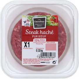 Steak haché pur boeuf 15% MG (125g)