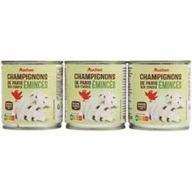 Champignons émincés 1er choix (3x115g)