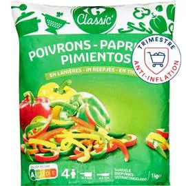 Poivrons en lanières (1kg)