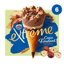 Glace Cône chocolat noisettes (6x71g)