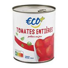 ECO+ Tomates entières pelées 480g