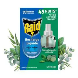 RAID Recharge Répulsif Moustiques Senteur Eucalyptus et Menthe l'unité