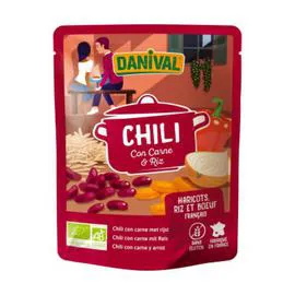 DANIVAL Chili Con Carne & Riz sans gluten Bio 250g