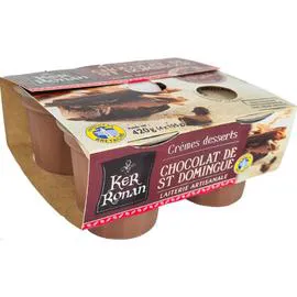 Crème dessert lait entier chocolat de Saint Domingue (4x105g)