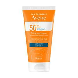 Crème Solaire Ultra Léger Très Haute Protection 50+ Fluide Sans Parfum Pour Peaux Sensibles Normales À Mixtes (50ml)