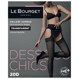 LE BOURGET Collant Caprice Dessous chics - 20D Noir - T4 l'unité