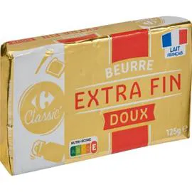 CARREFOUR CLASSIC' Beurre extra fin doux 125g