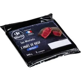 CARREFOUR LE MARCHÉ Pavés de boeuf nature 2x120g