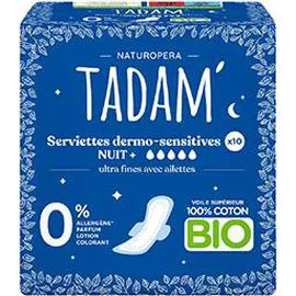 Serviettes ultra nuit Dermosensitives (x10)