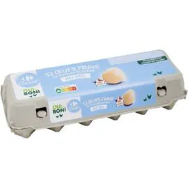 Oeufs frais poules au sol (x12)