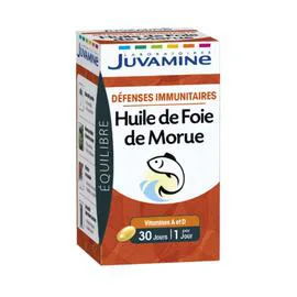 Complément alimentaire défenses immunitaires huile de foie de morue (30x0,7g)