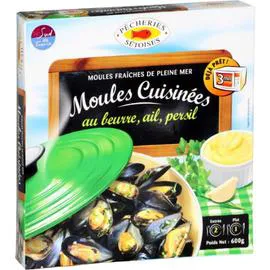 Moules au beurre, ail, persil (600g)