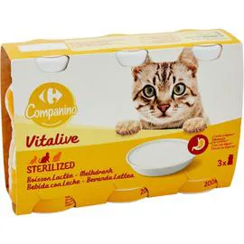Boisson lactée pour chats stérilisés (3x200ml)