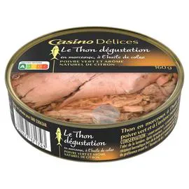 Thon dégustation - Au poivre vert et citron (104g)