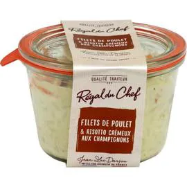 Plat cuisiné Filets poulet risotto champignons (260g)