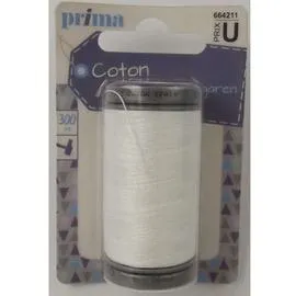 LA BROSSE ET DUPONT, PRIMA Fil Coton Epais Blanc 300m l'unité