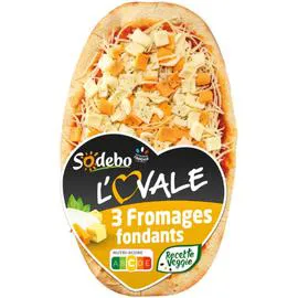 SODEBO, L'OVALE Pizza 3 fromages 200g