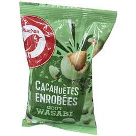 AUCHAN Cacahuètes enrobées goût wasabi 125g