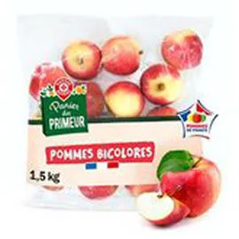 MARQUE REPÈRE, PANIER DU PRIMEUR Pommes bicolores Panier Primeur HVE - Sachet 1,5kg