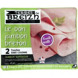 Jambon breton s/couenne (2x40g)