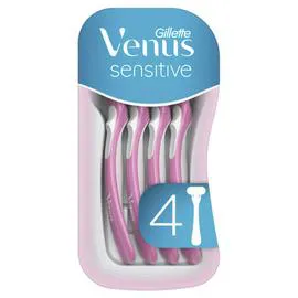 GILLETTE, VENUS Sensitive Rasoir Jetable pour femme 3+1 Gratuit l'unité