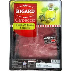 Carpaccio boeuf huile d'olive et basilic (190g)
