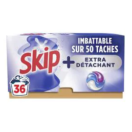 SKIP Lessive Capsules Extra Détachant Tout en 1 760g