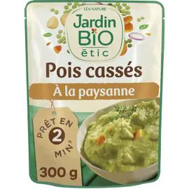 LÉA NATURE, JARDIN BIO ÉTIC Plat cuisiné pois cassés à la paysanne Bio 300g