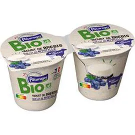 Yaourt de brebis sur lit de myrtille BIO (2x125g)