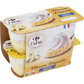 Desserts mousse liégeoise vanille (4x80g)