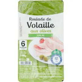 Roulade de volaille halal aux olives (100g)