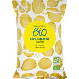 MONOPRIX BIO Chips paysannes ondulées bio 125g
