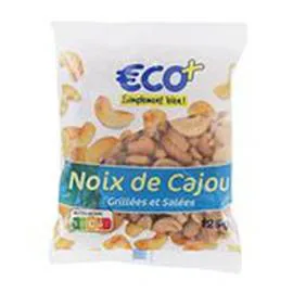 ECO+ Noix de cajou grilées Salées 125g