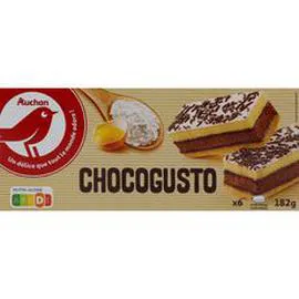 Chocogusto gâteaux génoise sachets individuels (182g)
